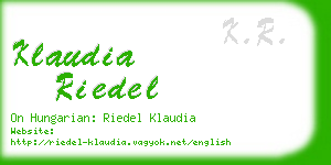 klaudia riedel business card